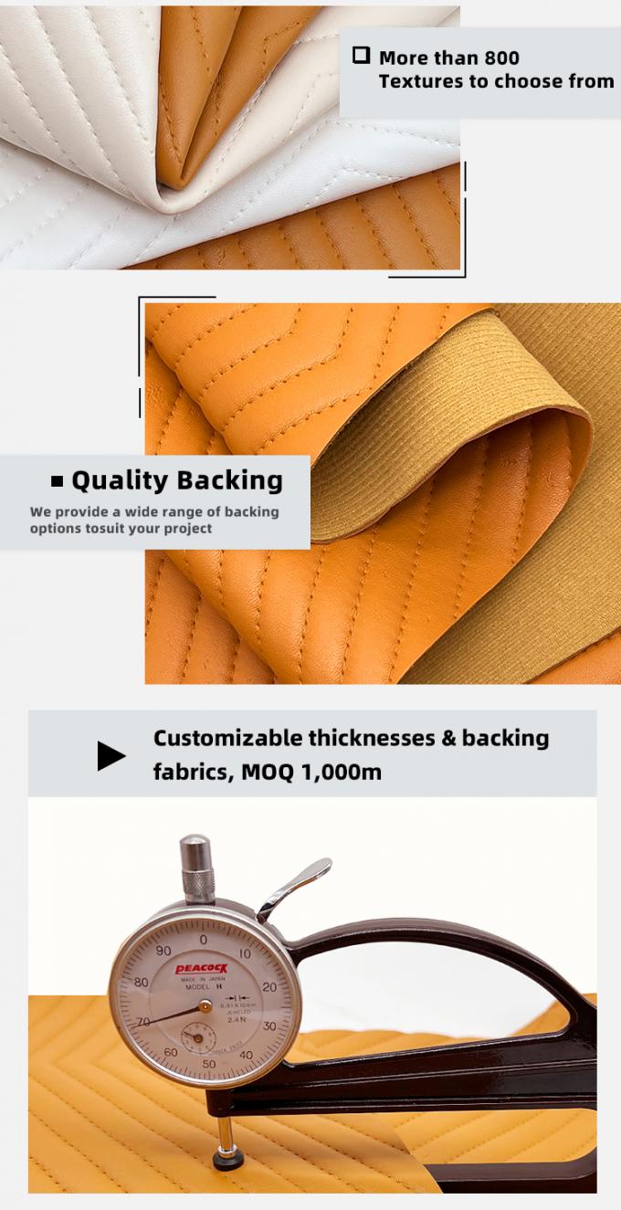 1.8mm Thick PVC Embroidery-Embossed Stripes Synthetic Faux Leather Waterproof Bag Table Mat Shoes Wallet Decorate Belt Sofa 5