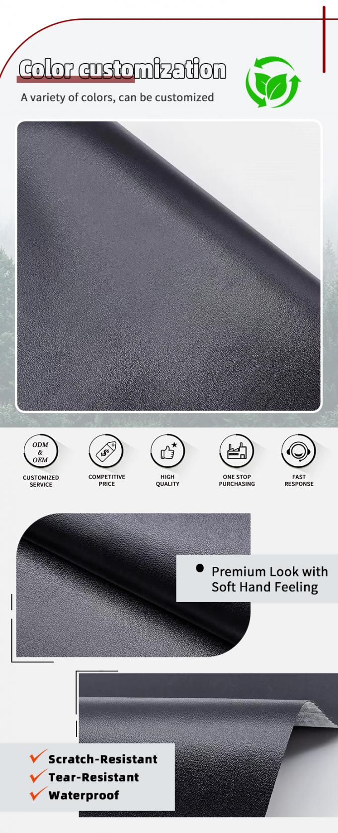 Abrasion-Resistant PVC Leather for Furniture Upholstery 140cm Wide 4