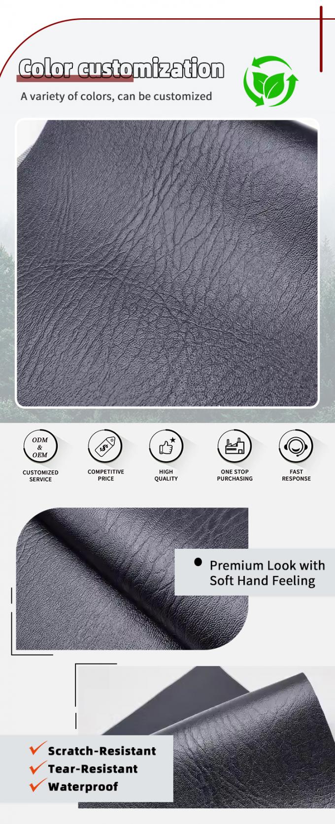 PVC Furniture Leather Abrasion-Resistant Waterproof 140cm Wide 4