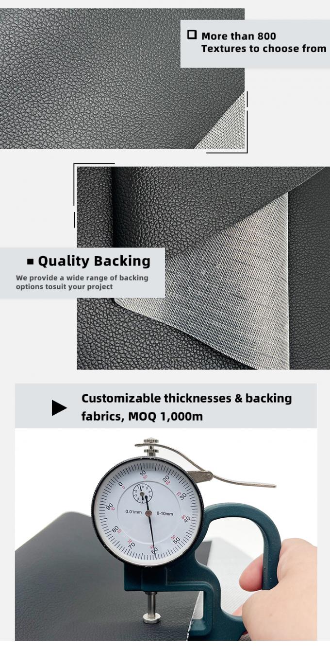 PVC Leather for Furniture 0.6mm Thick Abrasion-Resistant Embossed 5