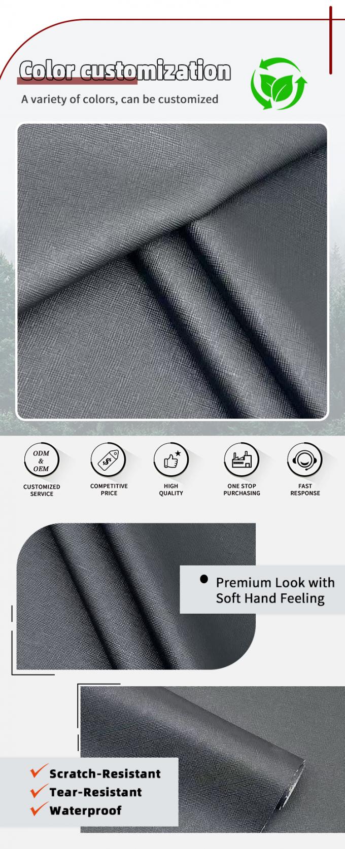 Abrasion-Resistant PVC Leather for Furniture Upholstery 4