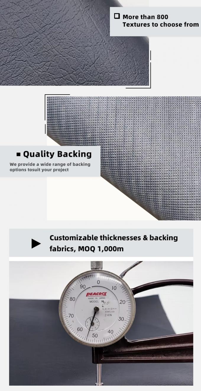 PVC Furniture Leather 0.6mm Embossed Waterproof Upholstery Material 5