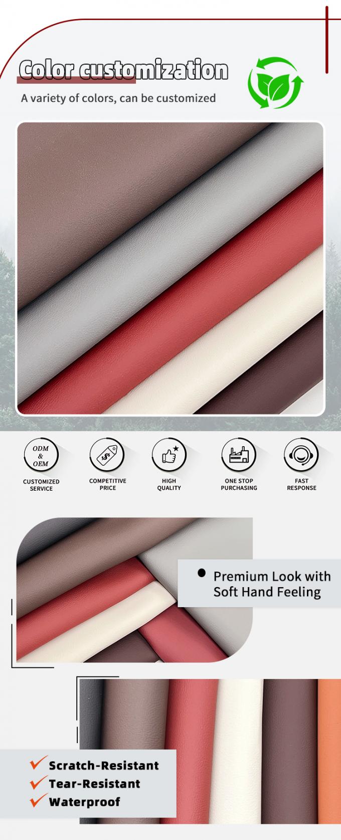 PVC Napa Embossed Faux Leather Waterproof Abrasion-Resistant 54" Wide 4