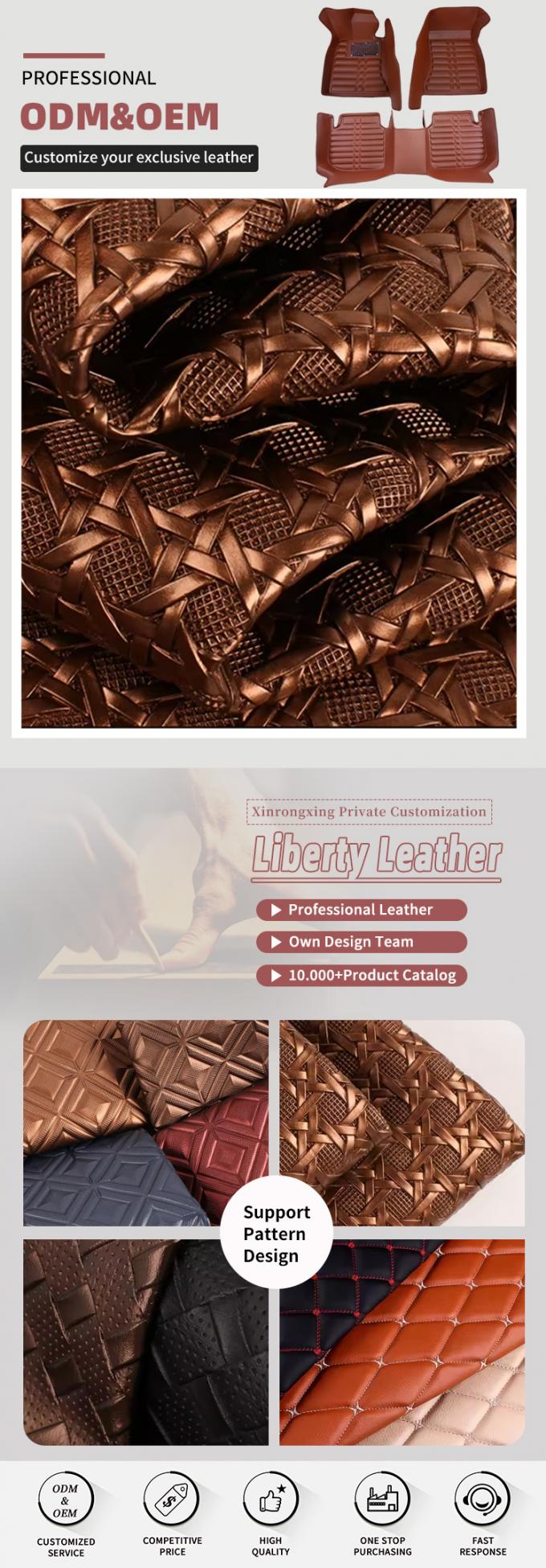 PVC Embossed Synthetic Leather Fabric for Car Seats and Furniture 4