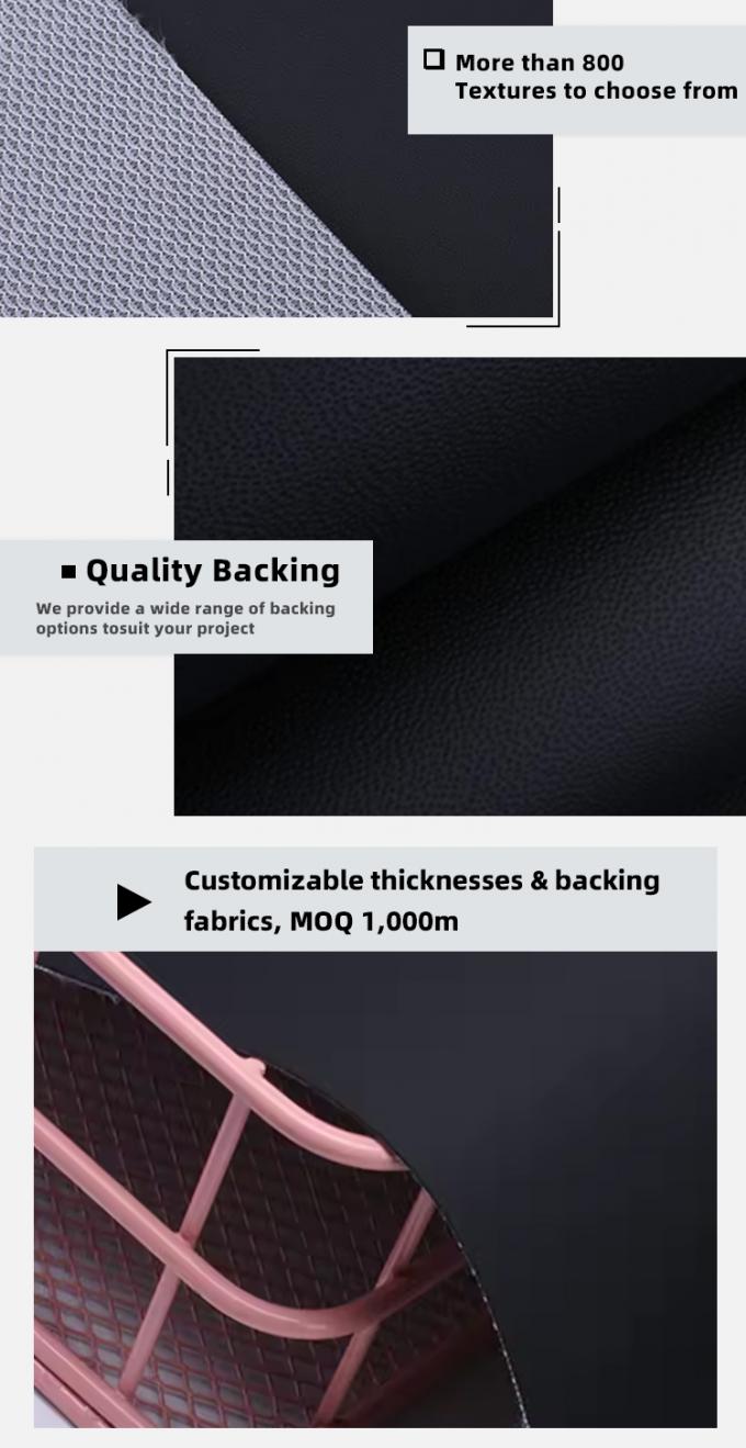 PVC Pinhole Grain Leather for Car Seat Covers - Waterproof & Abrasion-Resistant 5