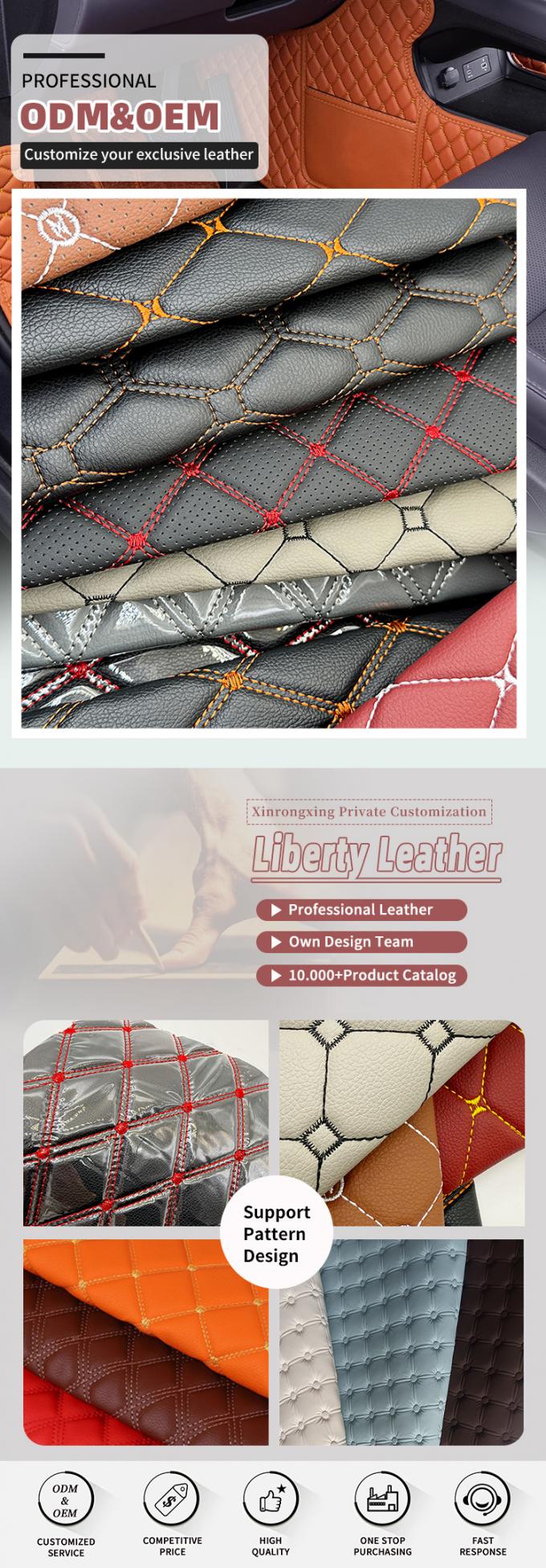 6.0mm Polyurethane Foam PVC Leather for Car Seat Covers 6