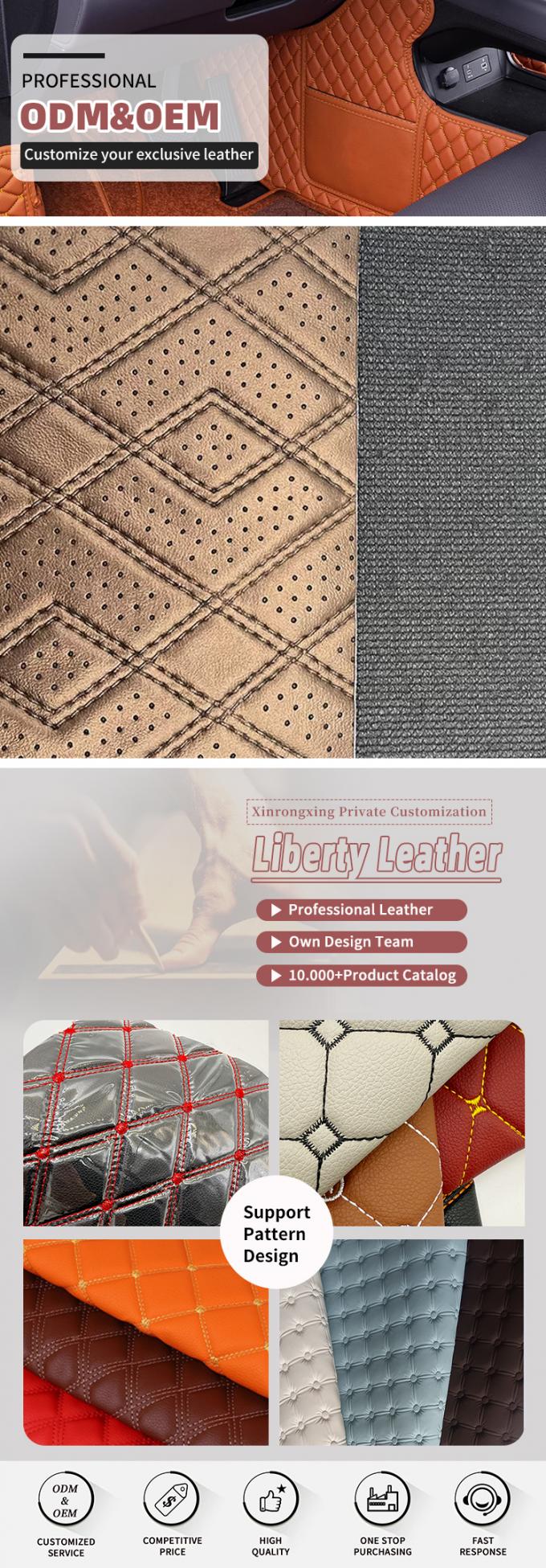 PVC Embossed Synthetic Leather for Car Seats and Furniture Upholstery 4