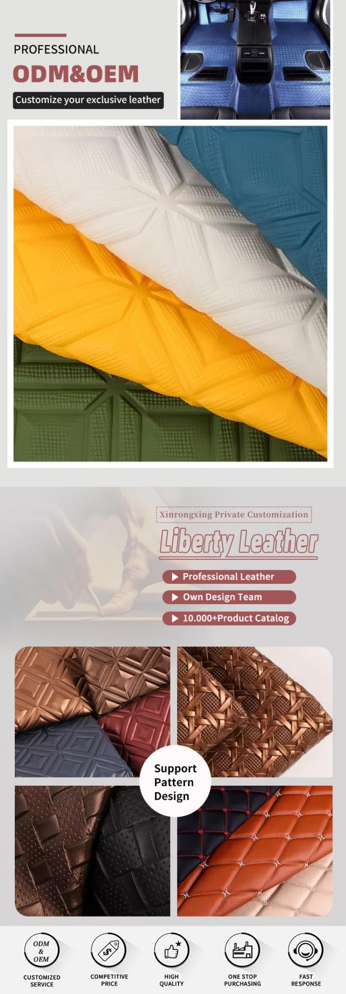 PVC Diamond Rhombus Embossed Style Artificial Synthetic Leather for Car Foot Car Seats Sofa Decorate Bag Faux Leather Fabric 4