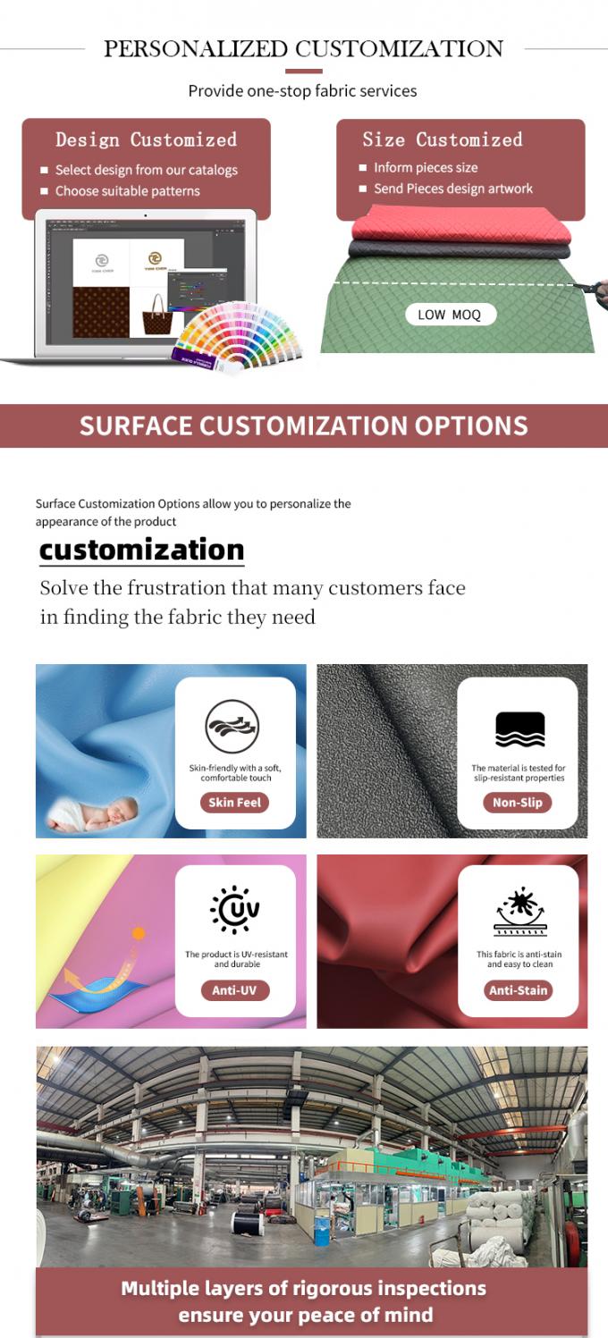 Custom Quilted PVC Leather Car Foot Mat 4.6mm Thick with Foam Padding Stretchy Fit Embossed Embroidered Car Seats Sofas for Bags 6