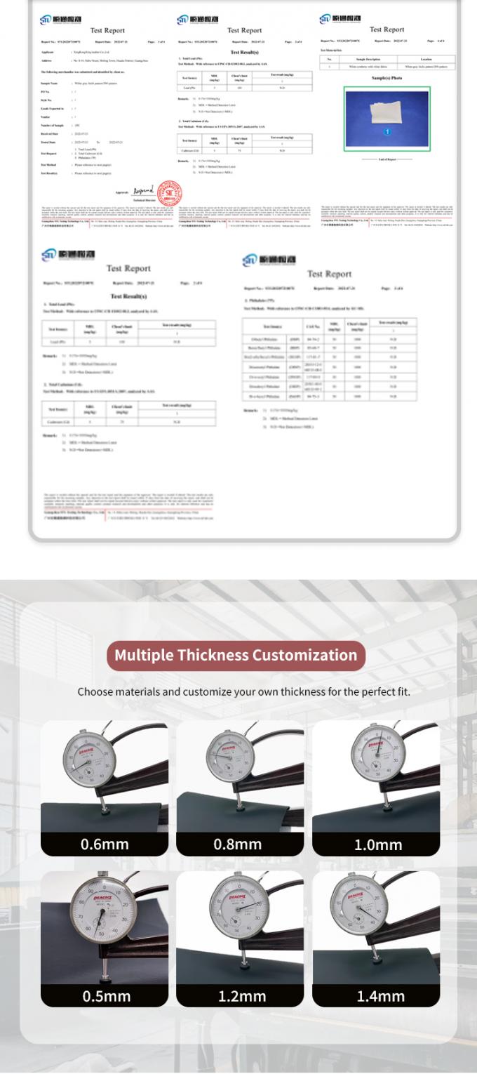 Custom Quilted PVC Leather Car Foot Mat 4.6mm Thick with Foam Padding Stretchy Fit Embossed Embroidered Car Seats Sofas for Bags 7