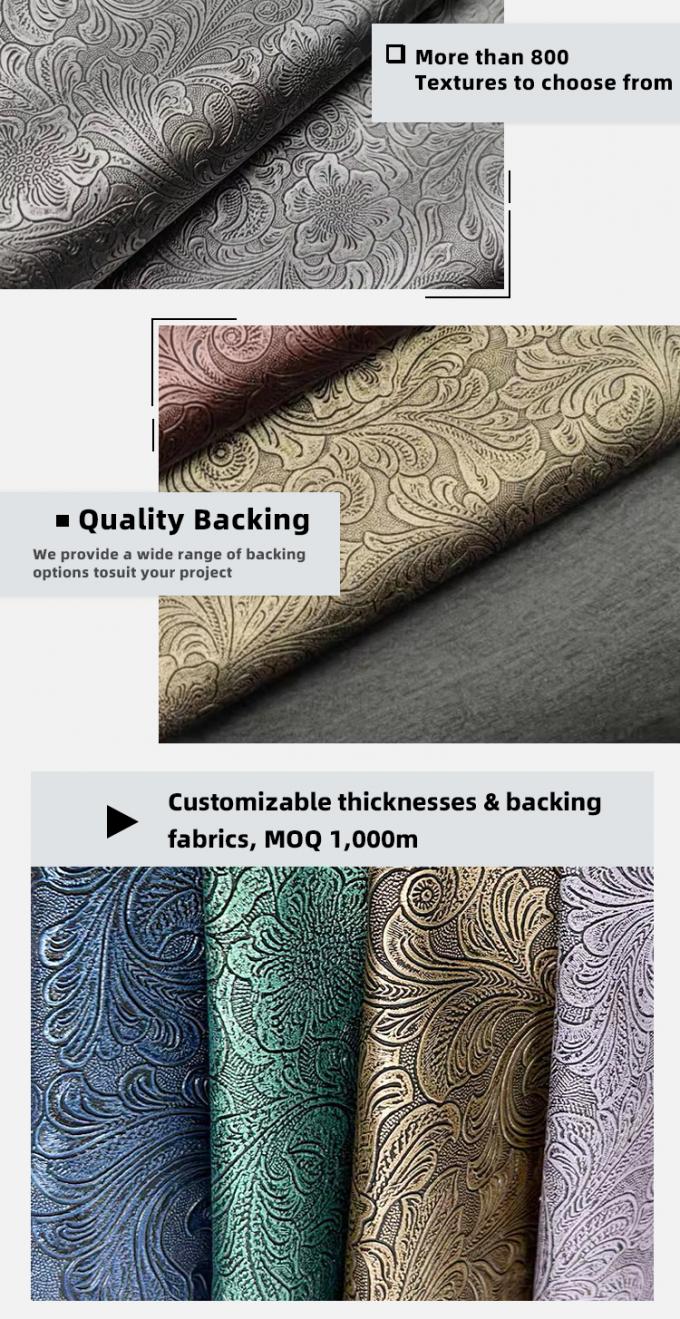 Pvc Flower Pattern Artificial Synthetic Leather Wallet Box Shoes Ntoebook Faux Leather Fabric 5