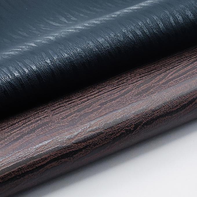 Wholesale Pvc Stripe Leather Artificial Synthetic Leather Wood Print Packaging Wallet Box Shoes Notebook Faux Leather Fabric 7