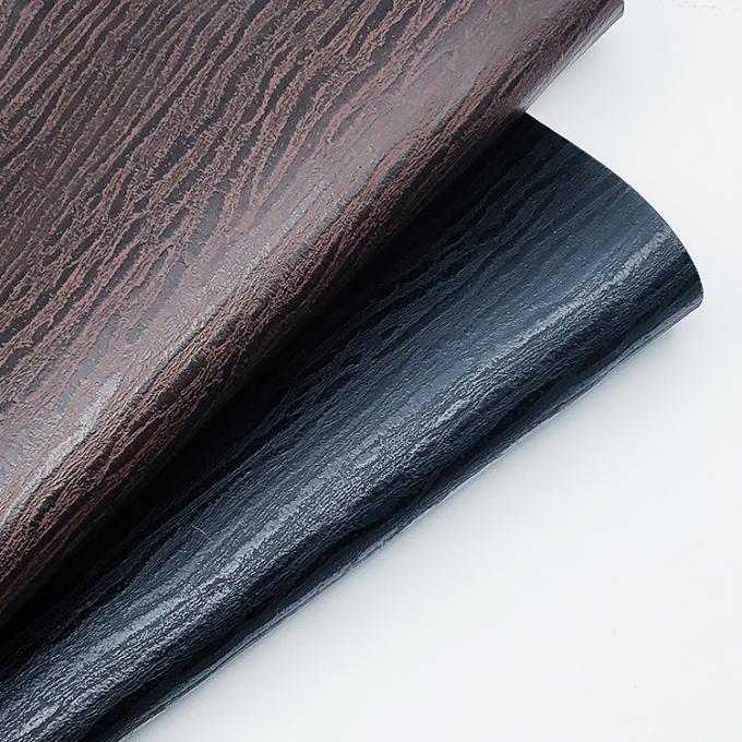 Wholesale Pvc Stripe Leather Artificial Synthetic Leather Wood Print Packaging Wallet Box Shoes Notebook Faux Leather Fabric 9