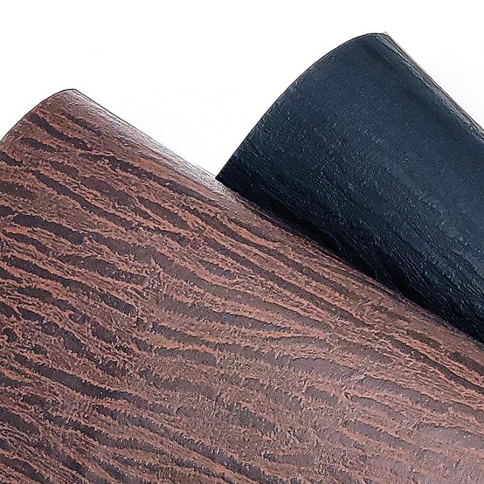 Wholesale Pvc Stripe Leather Artificial Synthetic Leather Wood Print Packaging Wallet Box Shoes Notebook Faux Leather Fabric 11