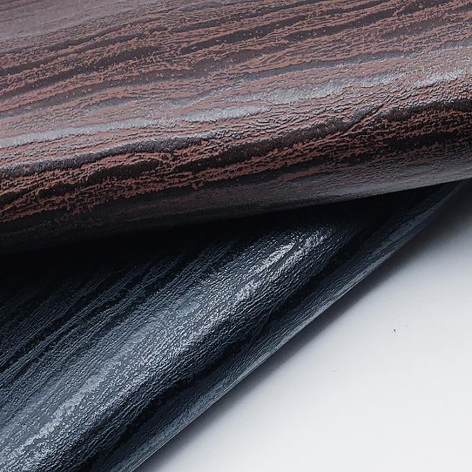 Wholesale Pvc Stripe Leather Artificial Synthetic Leather Wood Print Packaging Wallet Box Shoes Notebook Faux Leather Fabric 10