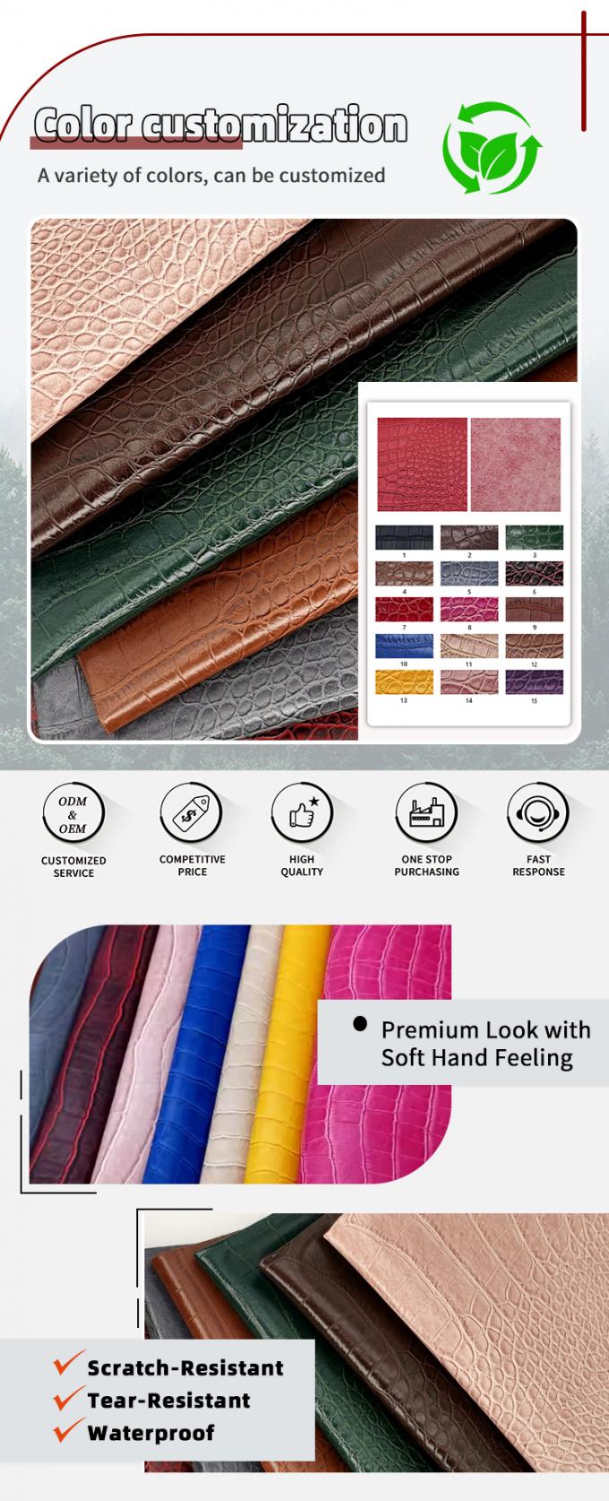 Pvc Bamboo Grain Artificial Synthetic Leather Wallet Box Shoes Ntoebook Faux Leather Fabric 4