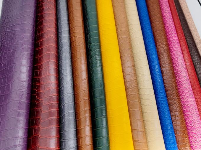 Pvc Crocodile Grain Artificial Synthetic Leather Wallet Box Shoes Ntoebook Faux Leather Fabric 4