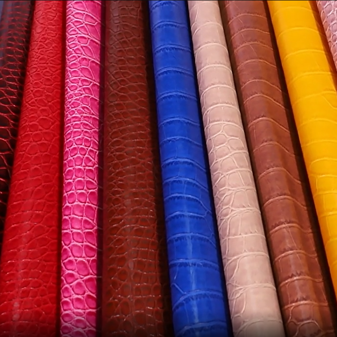 Pvc Crocodile Grain Artificial Synthetic Leather Wallet Box Shoes Ntoebook Faux Leather Fabric 7