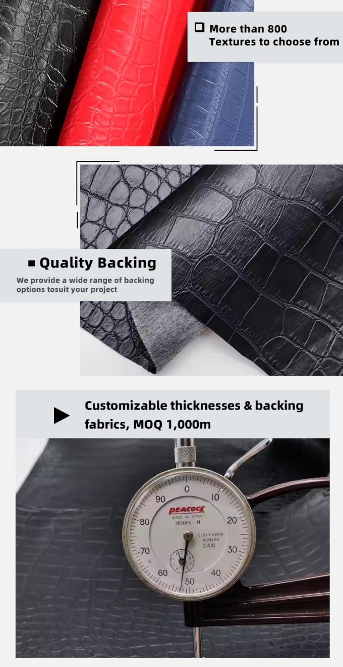 Pvc Crocodile Grain Synthetic Leather Wallet Case Shoes Notebook Leather Fabric 5