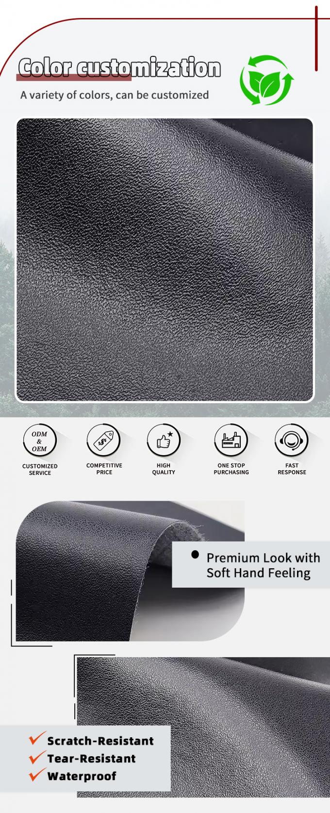 Wholesale Pvc Pinhole Grain Pattern Artificial Synthetic Leather Wallet Box Shoes Notebook Fabric 4