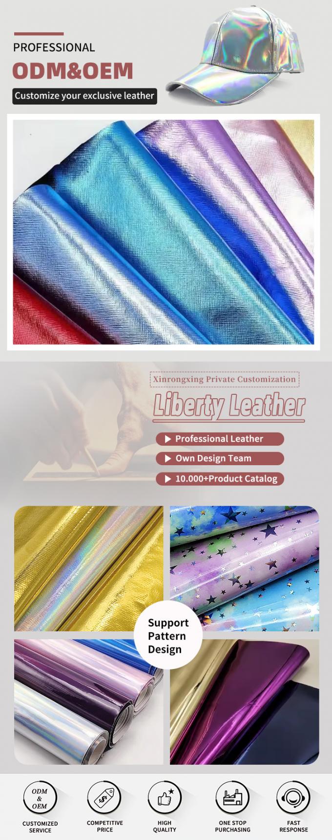 Pvc Metal Film Filter Cross Pattern Artificial Synthetic Leather Handbag Wallet Case Shoes Notebook Faux Leather Fabric 4