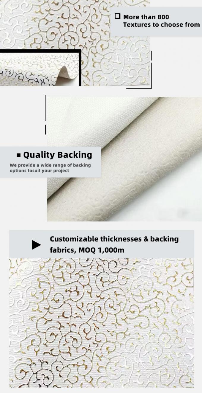 Wholesale PVC Golden Film Embossed Style Artificial Synthetic Leather for Bag Packaging Box Shoes Notebook Fabric 5