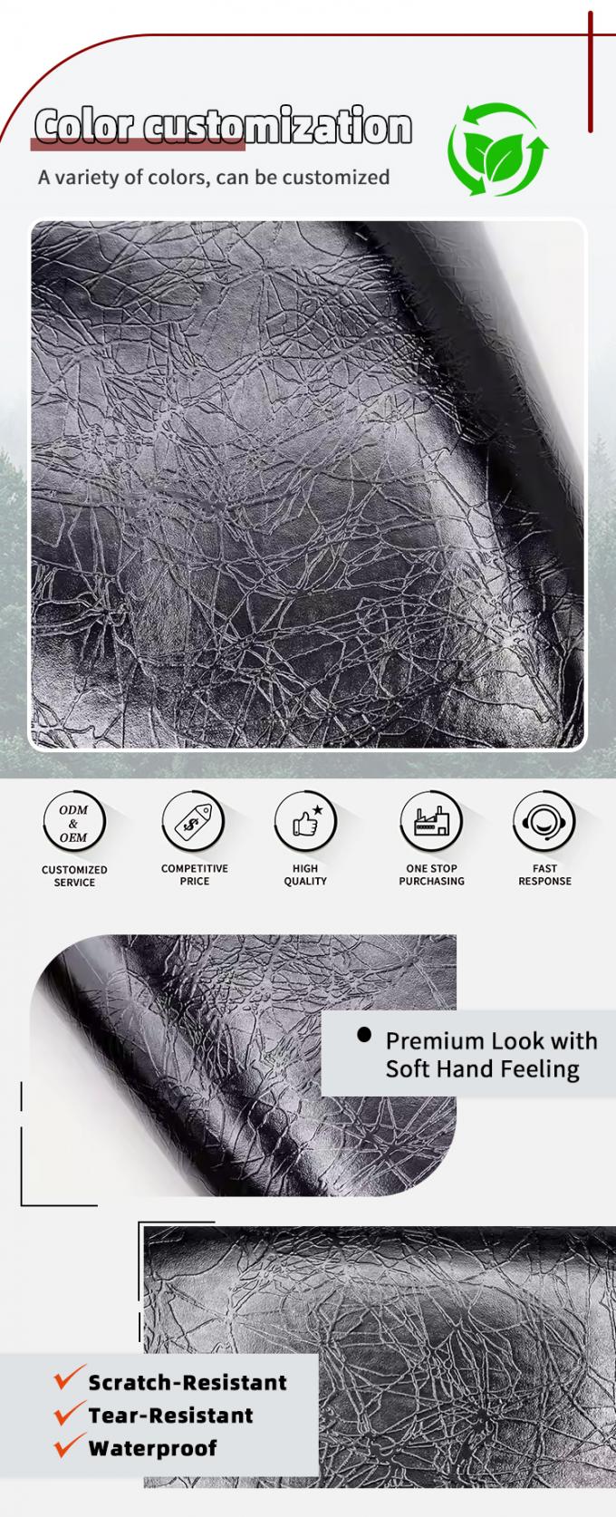 Wholesale PVC Highlights of 006 Highlights lightning Grain Pattern Artificial Synthetic Leather Wallet Box Shoes Notebook Fabric 4