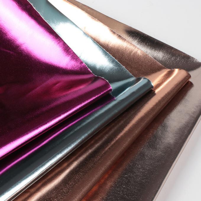 Metal Film PU R61 Sheep Grain Synthetic Leather Clothing Wallet Box Shoes Bag Notebook Faux Leather Fabric 7