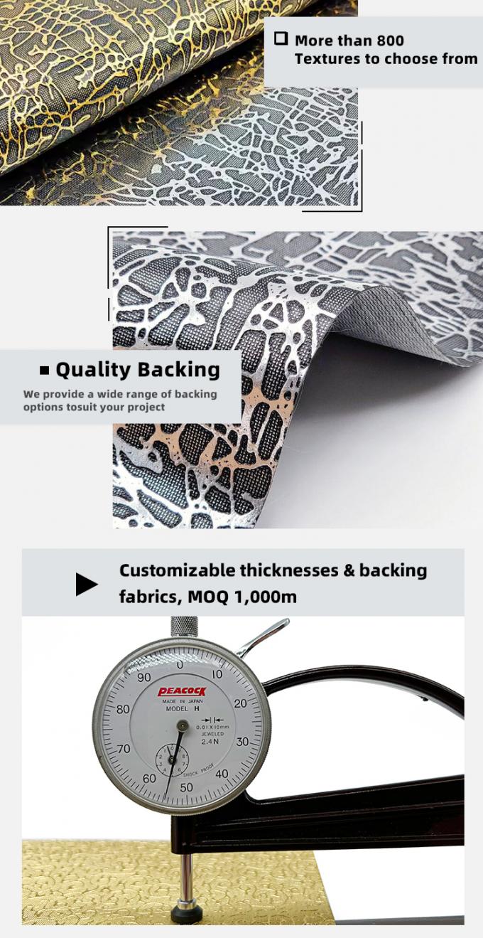 Pvc Crocodile XR- Golden Grass Root Grain Synthetic Leather Wallet Case Shoes Notebook Leather Fabric 5