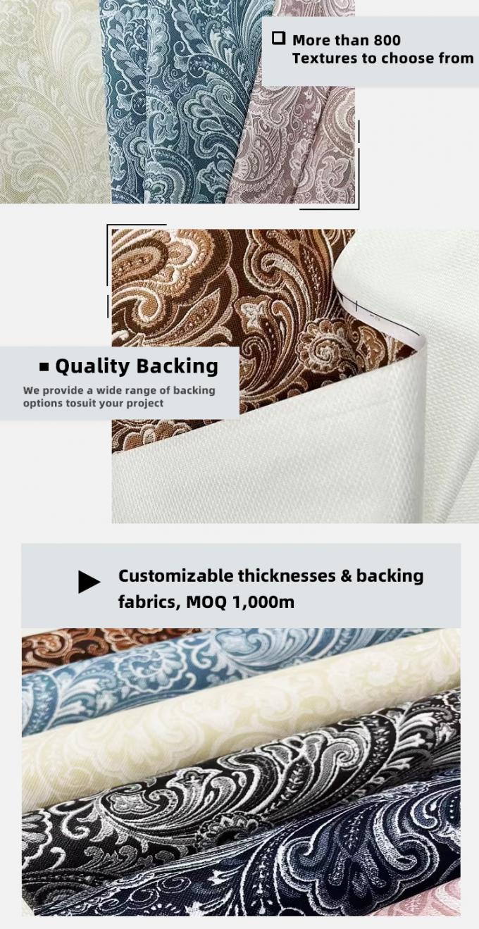 Floral Printed PVC Synthetic Artificial Leather Fabric for Bag Notebook Phone Shell Sofa Craft Use Floral Printed Faux Leather 5