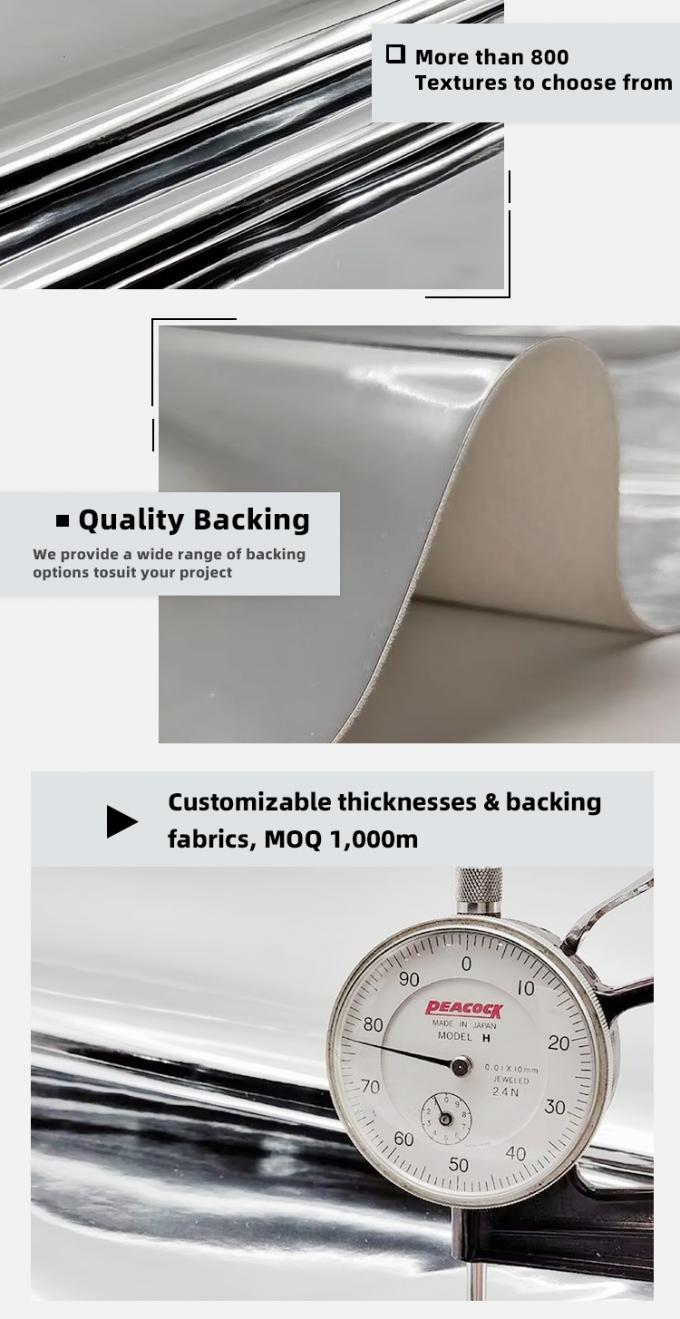 High Quality Synthetic Faux Shoes Handbag Notebook Leather Pu Rainbow Holographic Metallic Colorful Mirror Leather Fabric 5