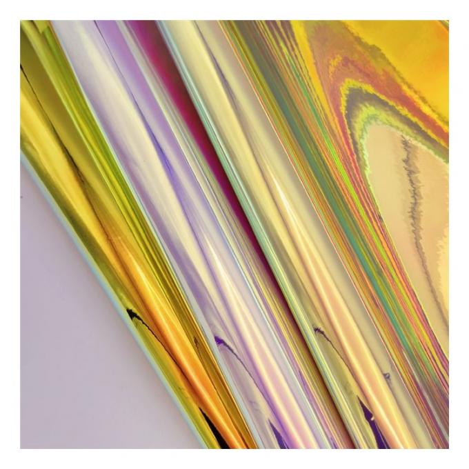 Rainbow Pu Holographic Metallic Colorful Mirror Leather Synthetic Artificial Faux Shoes Case Handbag Notebook Leather Fabric 9