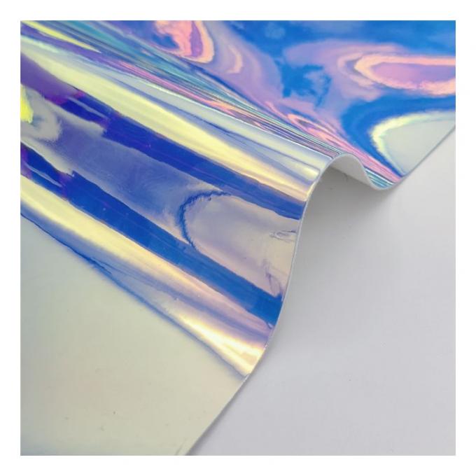 Rainbow Pu Holographic Metallic Colorful Mirror Leather Synthetic Artificial Faux Shoes Case Handbag Notebook Leather Fabric 11
