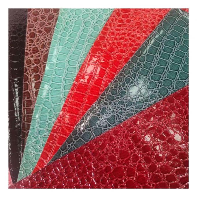 High Gloss Stone Pattern Pvc Synthetic Leather Animal Pattern Shoes Bags and Bags Faux Leather Fabric 7