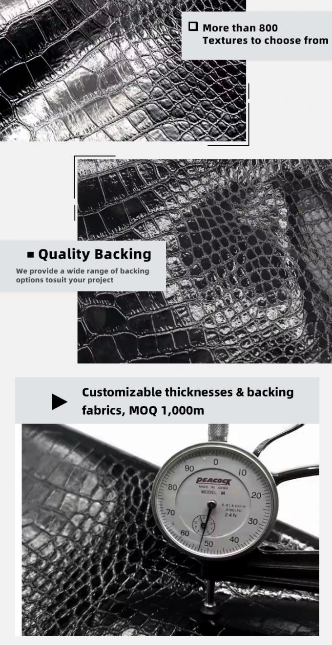 Highlight crocodile Pvc Synthetic Leather Animal Pattern Shoes Bags and Boxs Cheap Price Faux Leather Fabric 5