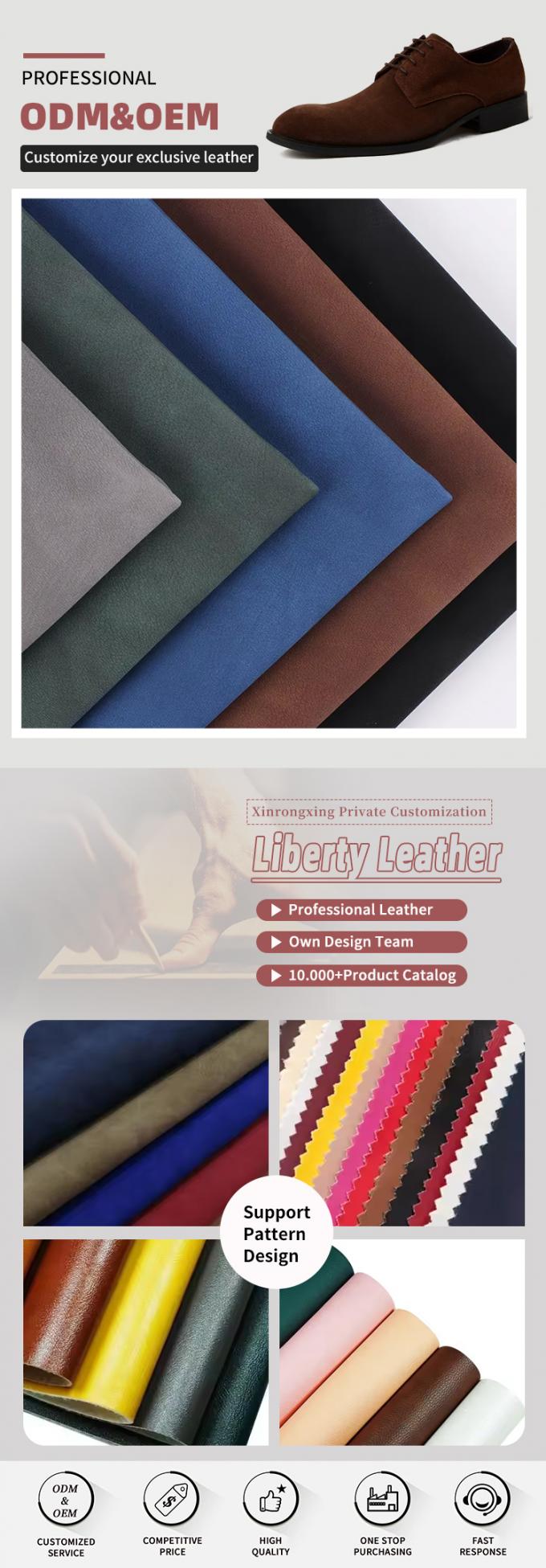 PU Two-tone Frosted Sheepskin Nubuck Grain Synthetic Leather Bag Shoes Wallet Decorate Notebooks Case Faux Leather Fabric 4