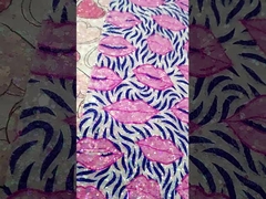 Printed Pink Valentine'S Day Love kiss Gretel PU Leather Imitation Cotton Velvet Bottom fabric